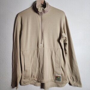 Peckham Pullover Mens Small Beige FROG Fleece 1/4 Zip Flame Resistant USMC